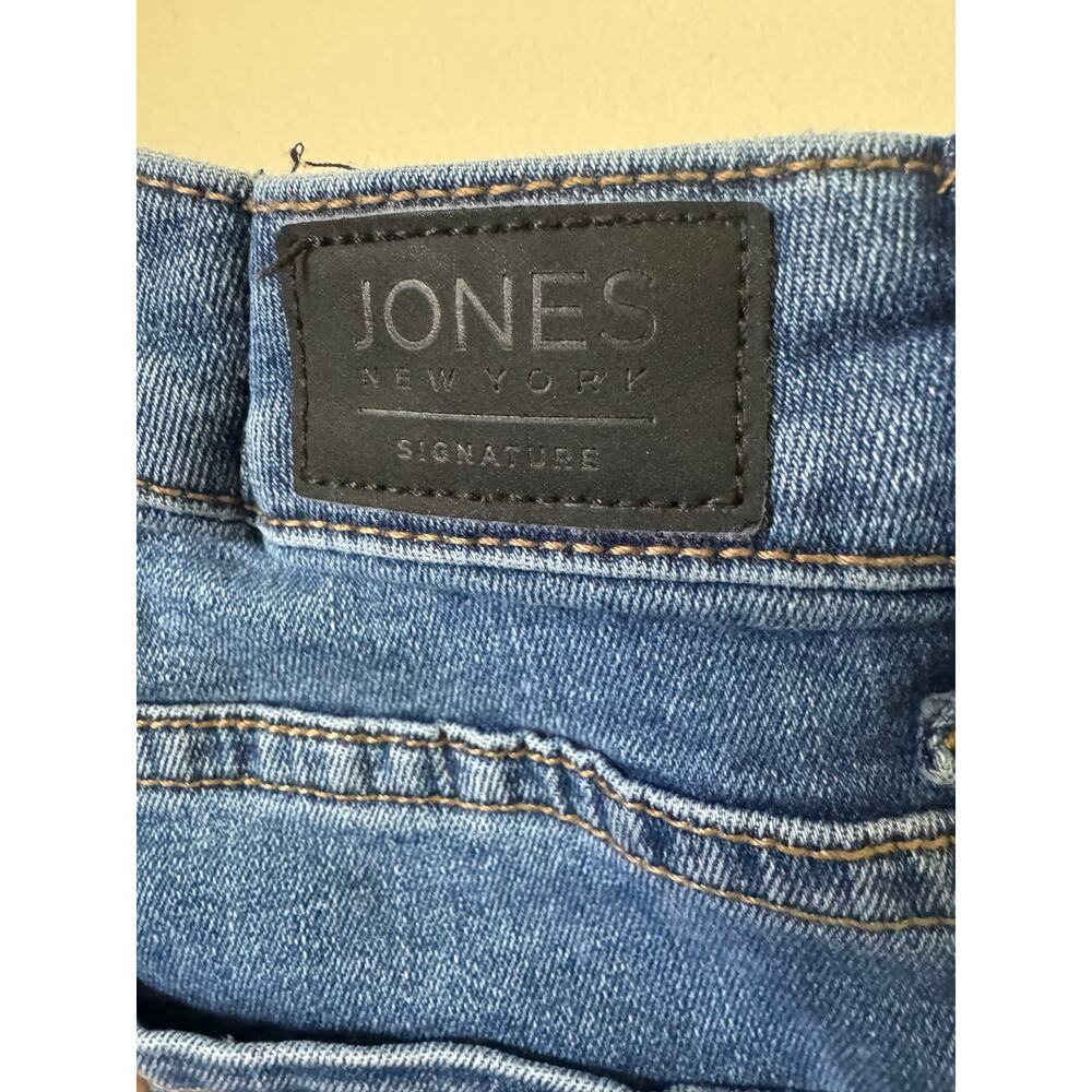 Jones New York Signature Lexington Straight Jeans 12 Blue - Picture 10 of 10